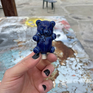 Billy Bear Pipe -  Electric Blue